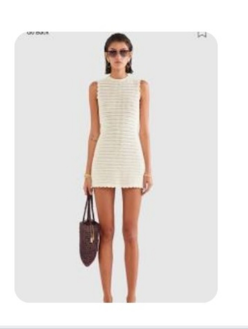 J. Crew Cream Crochet Knit Beach Mini Dress Size XXS New